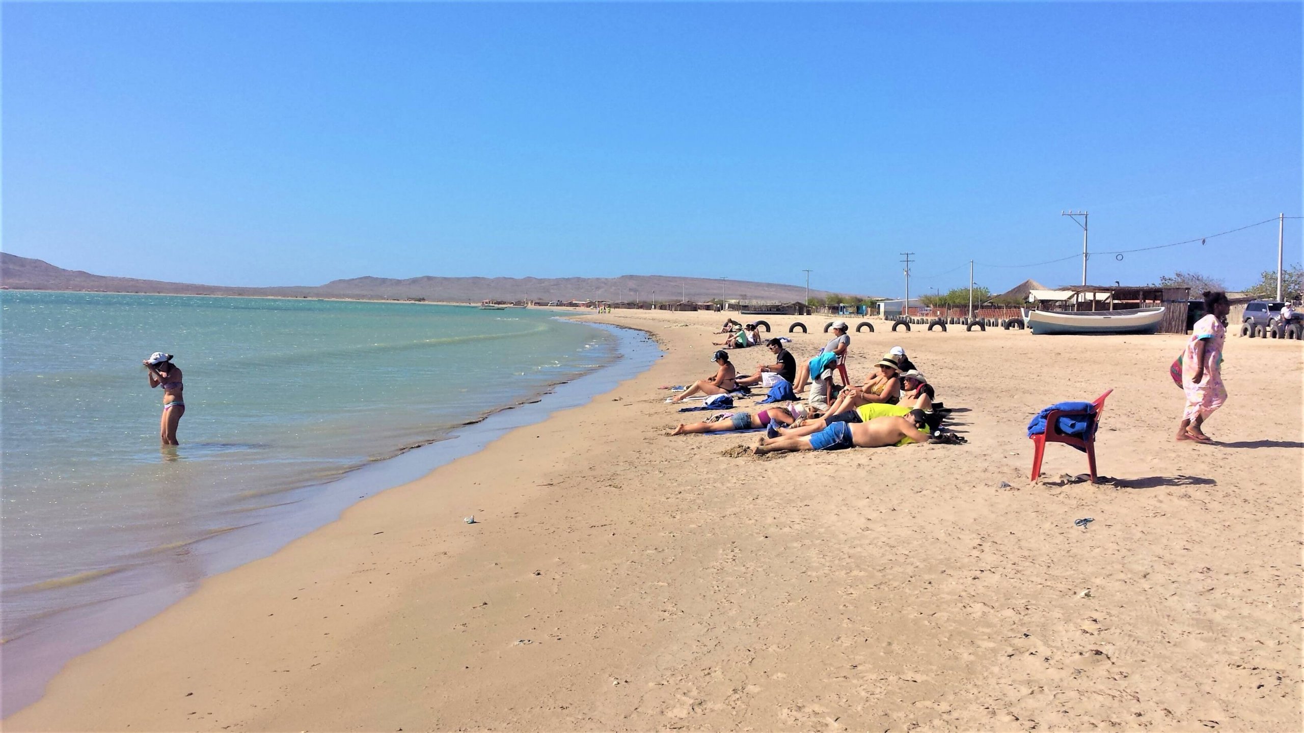 Playa en el pueblo del Cabo de la Vela